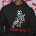 Halloween Rock Party Dancing Guitar Skeleton Playing Rock Hoodie Personalized Gifts