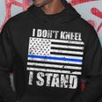 I Dont Kneel I Stand Usa Blue Line Flag Tshirt Hoodie Unique Gifts