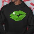 Irish Lips Kiss Clover St Pattys Day Men Hoodie Personalized Gifts