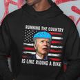 Joe Biden Falling Off His Bicycle Funny Biden Falls Off Bike America Flag Hoodie Unique Gifts