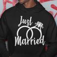 Just Married Ring Logo Hoodie Unique Gifts