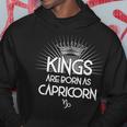 Kings Are Born As Capricorn Graphic Design Printed Casual Daily Basic Hoodie Personalized Gifts
