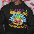 Let The Shenanigans Begin Mardi Gras Mask Costume Hoodie Personalized Gifts