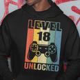 Level 18 Unlocked 18Th Video Gamer Birthday Boy Gift V2 Hoodie Funny Gifts