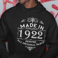 Made In 1922 Aged To Perfection Vintage 100Th Birthday Hoodie Unique Gifts