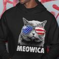 Meowica Cat 4Th Of July Merica Men Women Usa American Flag Hoodie Unique Gifts