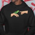 Michelangelo Angry Green Parrotlet Birb Memes Parrot Owner Hoodie Unique Gifts