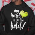 My Heart Is On The Field Baseball Player Hoodie Unique Gifts