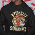 Ofishally 90 Years Old Great Gift Angler 90Th Birthday Funny Gift Hoodie Unique Gifts