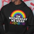 On Wednesday We Wear Rainbow Hoodie Personalized Gifts