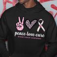 Peace Love Cure Breast Cancer Awareness Fashion Patterns Hoodie Unique Gifts