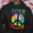 Peace Sign Love Retro 60S 70S Tie Dye Hippie Costume Hoodie Unique Gifts