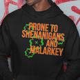 Prone To Shenanigans And Malarkey St Pattys Day Hoodie Personalized Gifts