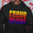 Proud Mom Lgbtgiftq Gay Pride Ally Lgbt Parent Rainbow Heart Funny Gift Hoodie Unique Gifts