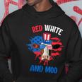 Red White And Moo Patriotic Cow Farmer 4Th Of July Tshirt Hoodie Unique Gifts