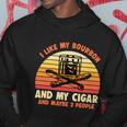 Retro I Like My Bourbon And My Cigar And Maybe Three People Funny Quote Tshirt Hoodie Unique Gifts