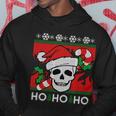 Santa Skull Candy Cane Ugly Christmas Sweater T-Shirt Men Hoodie Personalized Gifts