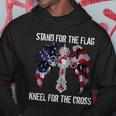 Stand For The Flag Kneel For The Cross Usa National Anthem Hoodie Unique Gifts