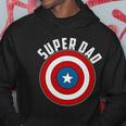Super Dad Superhero Shield Fathers Day Hoodie Unique Gifts