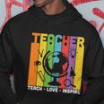 Teach Love Inspire Proud Teacher Graphic Plus Size Shirt For Teacher Female Male Hoodie Unique Gifts