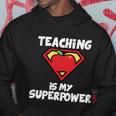 Teaching Is My Superpower Apple Crest Hoodie Unique Gifts