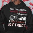 Trucker Trucker Dad Truck Driver Father Dont Mess With My Family Hoodie Funny Gifts