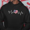 United States Heartbeat American Flag American Pride Gift Hoodie Unique Gifts