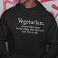 Vegetarian Funny Hoodie Unique Gifts