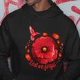 Veterans Day Lest We Forget Red Poppy Flower Usa Memorial Cool Gift Hoodie Unique Gifts