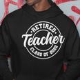 Vintage Retro Retired Teacher Class Of 2022 Retirement Gift Hoodie Funny Gifts