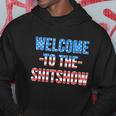 Welcome To The Shitshow Usa Flag Funny 4Th Of July Drinking Hoodie Unique Gifts