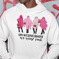Breast Cancer On Wednesday We Wear Pink Ghost Halloween Men Hoodie Personalized Gifts