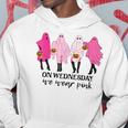 On Wednesday We Wear Pink Ghost Halloween Breast Cancer Men Hoodie Personalized Gifts