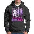 18 Years Old Unicorn Flossing 18Th Birthday Girl Unicorn Hoodie