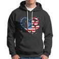 American Flag Patriotic Dog & Cat Paw Print 4Th Of July Hoodie