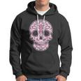 Breast Cancer Sugar Skull Day Of The Dead Dia De Los Muertos Hoodie