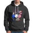 Cat 4Th Of July Costume Red White Blue Wine Glasses Funny Hoodie