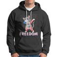 Cat Dabbing Fireworks Freedom 4Th Of July Cat Hoodie