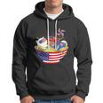 Cats Ramen Anime American Flag Funny 4Th Of July Cat Lovers Hoodie