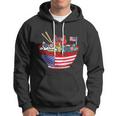 Cats Ramen Anime American Flag Usa Funny 4Th Of July Fourth Hoodie