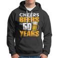 Cheers And Beers To 50 Years Old Birthday Funny Drinking Hoodie