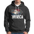 Eagle Mullet 4Th Of July Gift Usa American Flag Merica Cool Gift Hoodie