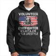 Firefighter Volunteer Firefighter Lifestyle Fireman Usa Flag Hoodie
