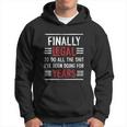 Funny Finally Legal 21 St Birthday Im 21 Years Old Gift Hoodie