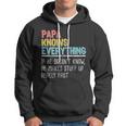 Funny Papa Knows Everything Hoodie