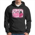 Her Fight Is My Fight Breast Cancer Awareness Boxing Gloves Men Hoodie Graphic Print Hooded Sweatshirt