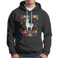 Llama Birthday Party Llamazing Gift Girl Rainbow Hearts Gift Hoodie