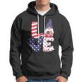 Love American Gnome 4Th Of July Independence Day Flag Graphic Plus Size Shirt Hoodie