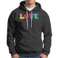 Love Puzzle Pieces Heart Autism Awareness Tie Dye Gifts Hoodie