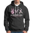 Peace Love Cure Breast Cancer Awareness Fashion Patterns Hoodie